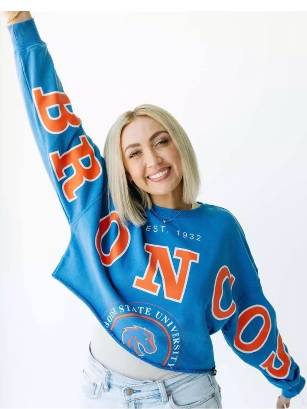 Gameday Social Women's Boise State Broncos cropped sweatshirt 💙🧡